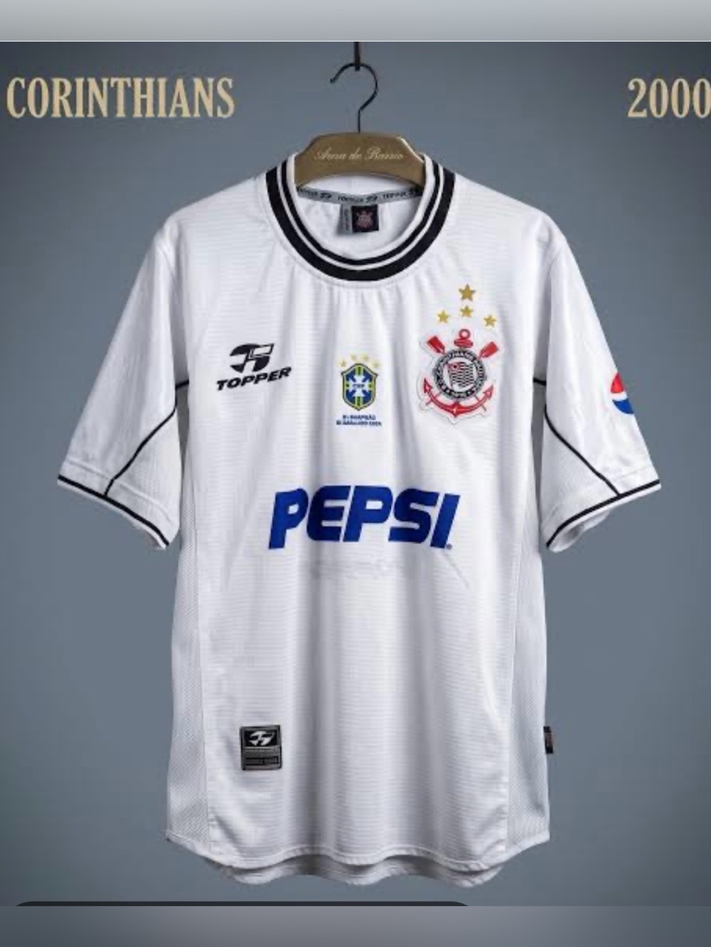 Authentic 2000-2001 Sport Club Corinthians Paulista Home Jersey